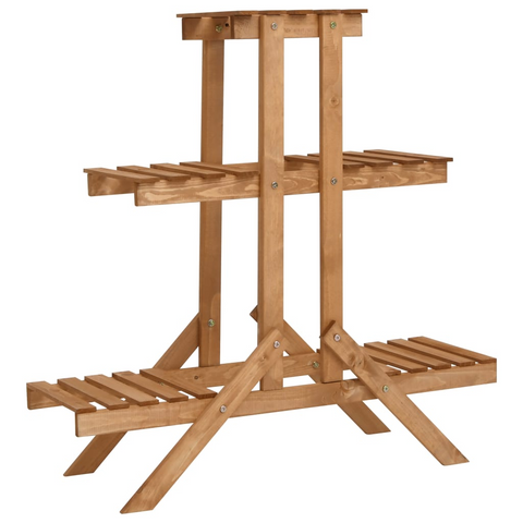 vidaXL Plant Stand 32.7"x9.8"x32.7" Firwood - Organize and Display Your Potted Plants