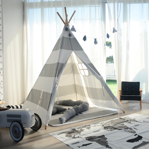 Canvas Play Tent - Teepee Playhouse | High-Quality Materials | Easy Setup