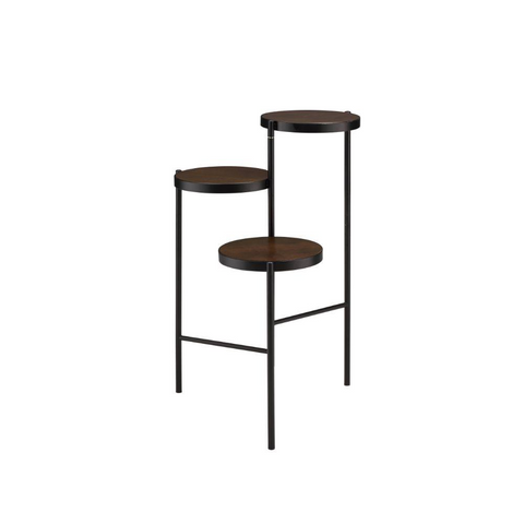 Namid Black Plant Stand | Multi-Tiered Plant Stand with 3 Open Storage Compartments