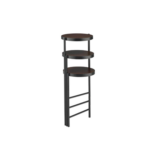 Namid Black Plant Stand | Multi-Tiered Plant Stand with 3 Open Storage Compartments