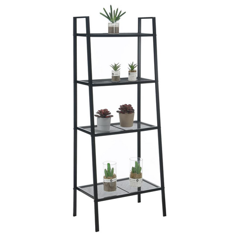 Designs2Go 4 Tier Metal Plant Stand Black - Versatile Plant Display for Home and Garden