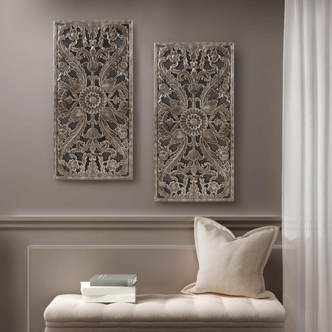 Carved Wall Panel 2 Piece Set, MP95B-0263 - WhatYouNeedSales