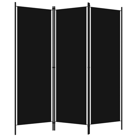 vidaXL 3-Panel Room Divider Black 59.1"x70.9" - WhatYouNeedSales