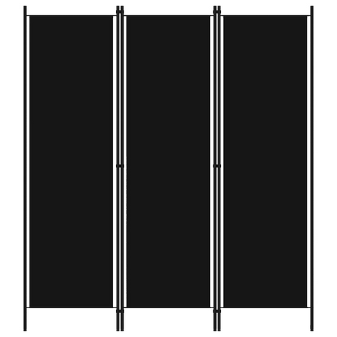 vidaXL 3-Panel Room Divider Black 59.1"x70.9" - WhatYouNeedSales