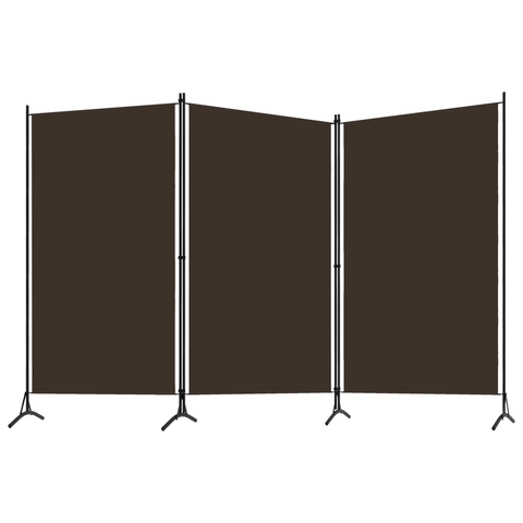 vidaXL 3-Panel Room Divider Brown 102.4"x70.9" - WhatYouNeedSales