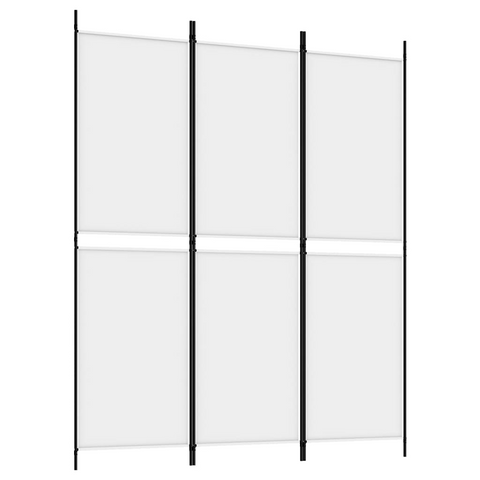 vidaXL 3-Panel Room Divider White 59.1"x70.9" Fabric - WhatYouNeedSales