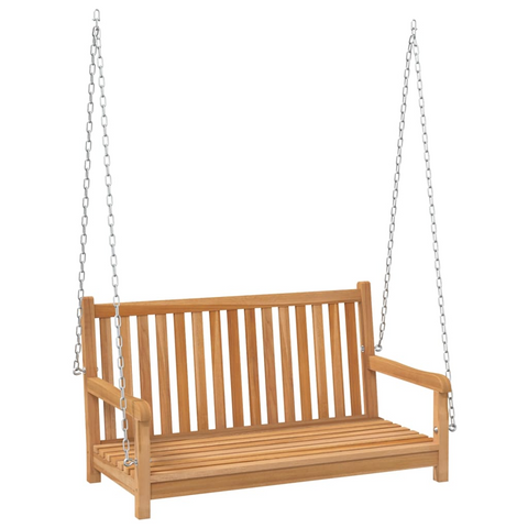 vidaXL Swing Bench Solid Teak Wood 44.9’x23.6’x25.2’